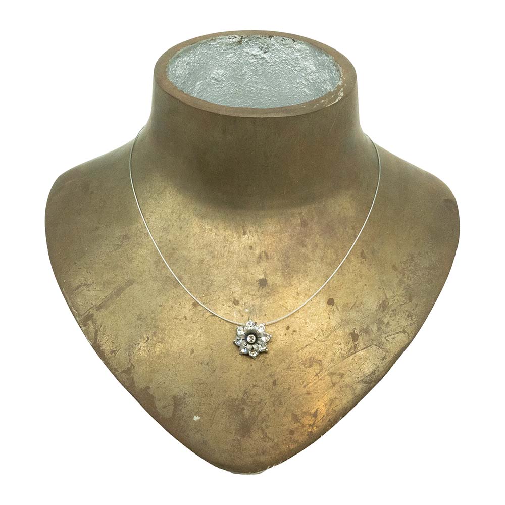 Anhänger "Blüte", antik versilbert